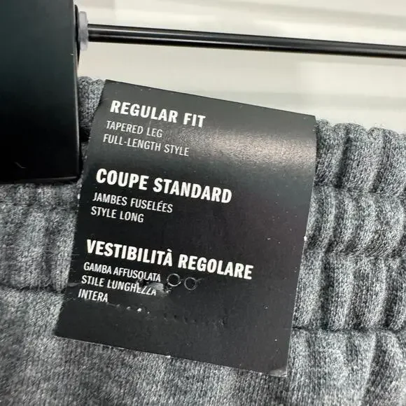 Adidas Essentials 3 Stripe Fleece Track Pants Men’s Size Small Dark Gray Heather - Picture 8 of 13